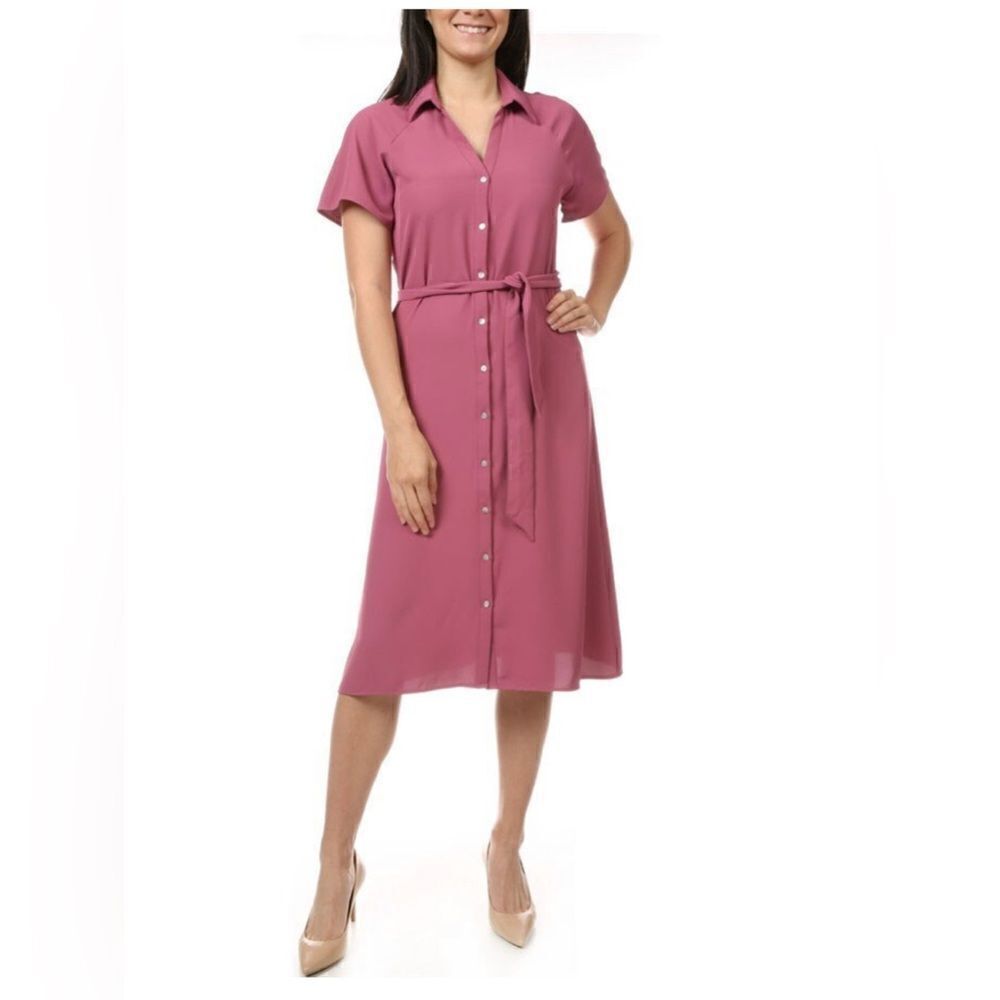 Bishop + Young Aston Midi Shirt Dress Size Medium